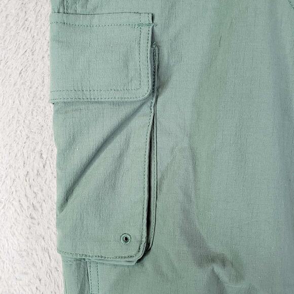 Duluth Trading Co Womens Cargo Pants Teal Green Size 12 Dry On The Fly Hiking - Picture 4 of 9